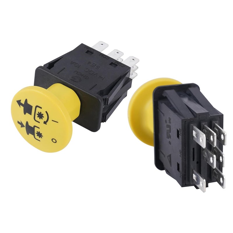 KBZ Clutch PTO Switch 7 Terminals fits MTD Cub Cadet 925-3233A 725-3233A 925-3233 725-3233 Delta 6201-308 6204-308 Blade Clutch Compatible for RTZ XT2 ZT1 ZTR Zero Cub Cadet PTO Switch 10 AMP Yellow - Image 4